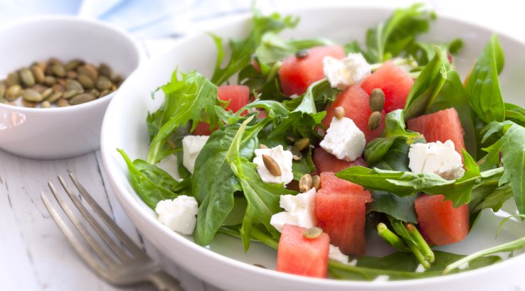 салат с арбузом и фетой