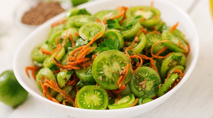 Зелені помідори по-корейськи