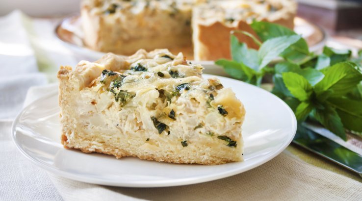 Пиріг з цвітною капустою і соусом