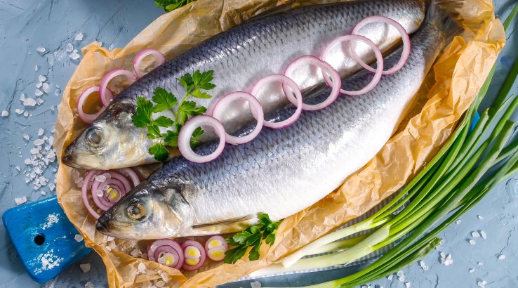 Оселедець, засолений в яблуках