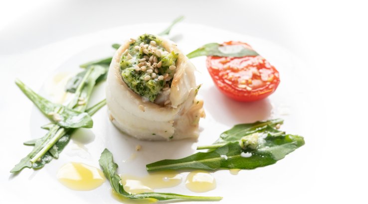 Рибні рулетики зі шпинатно-сирною начинкою