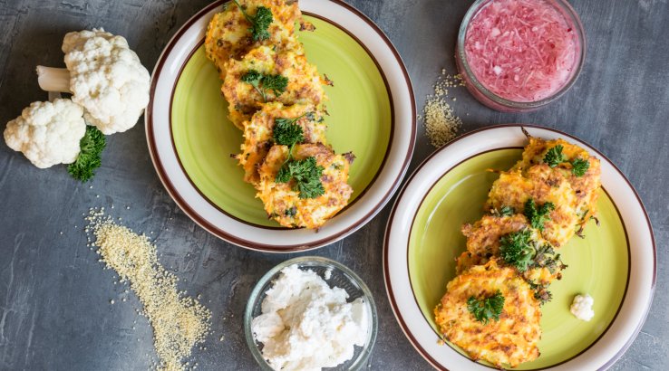 Кабачкові оладки з кускусом