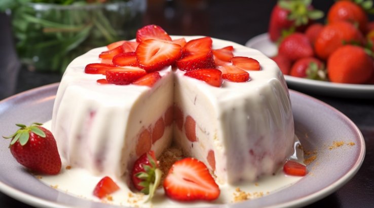 Бананово-полуничний десерт