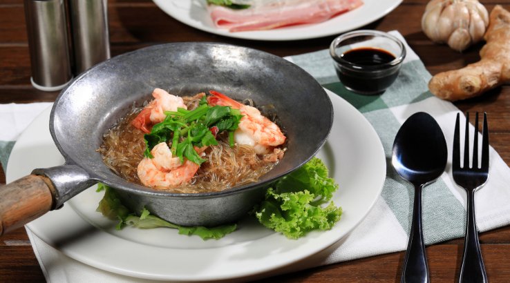 фунчоза з креветками