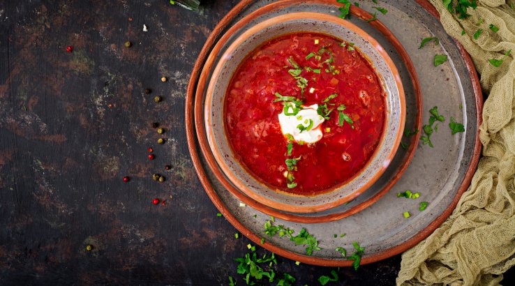 Борщ з квасолею у мультиварці