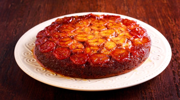 Перевернутий банановий пиріг