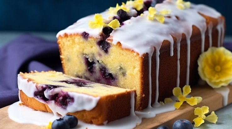 лимонно-сирний пиріг з лохиною