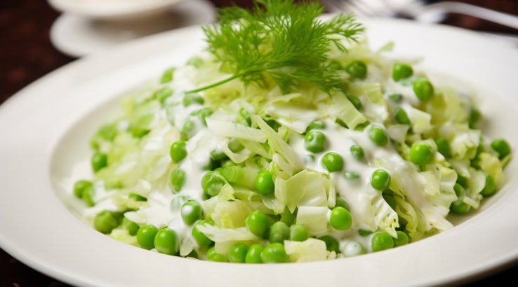 Салат "Леся" з пекінської капусти та горошку