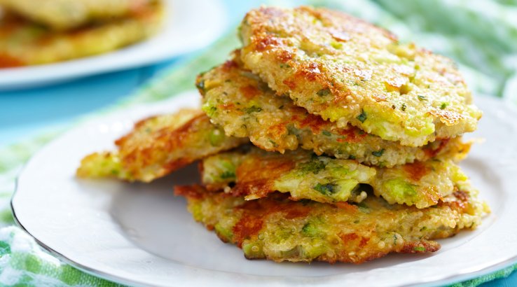 Оладки з топінамбура, картоплі та кабачків