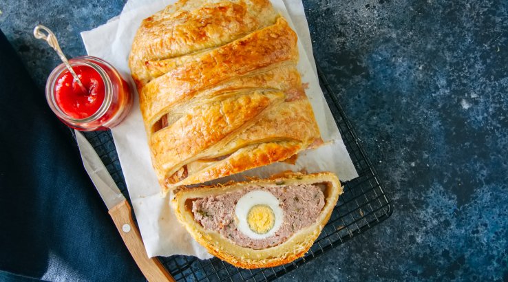 Святковий м’ясний хліб у лаваші