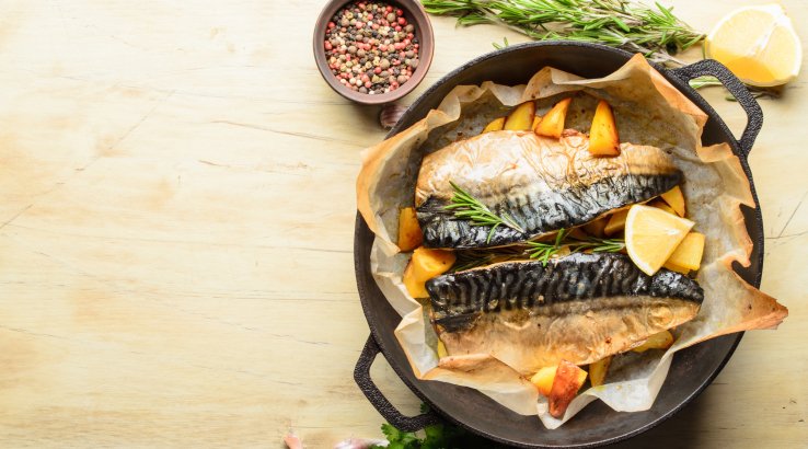 Запечена скумбрія в соєвому соусі