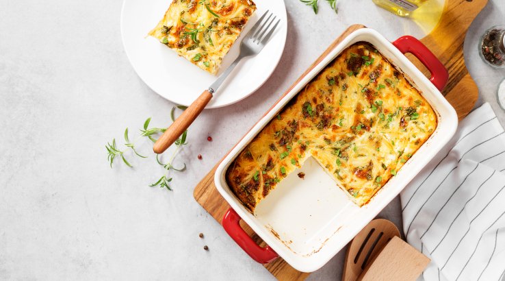 Запіканка з макаронами та яйцем