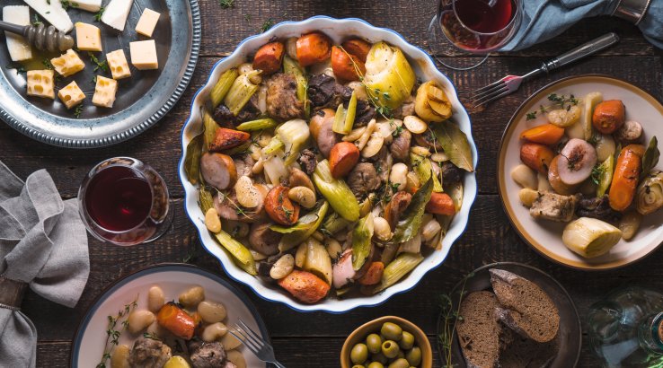 овочеве рагу, оливки