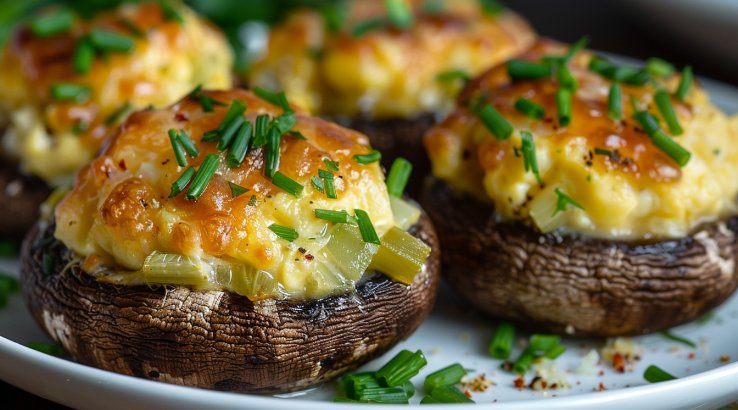 Фаршировані гриби у духовці