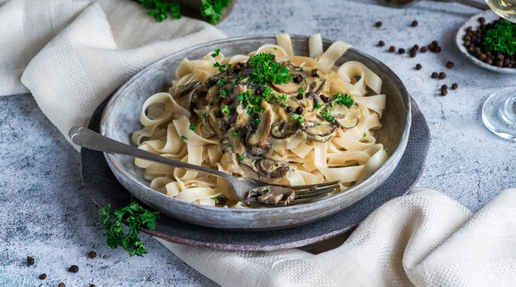 Паста з вершковими грибами: рецепт