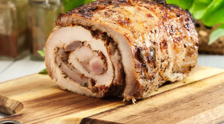 Фарширована буженина в рукаві