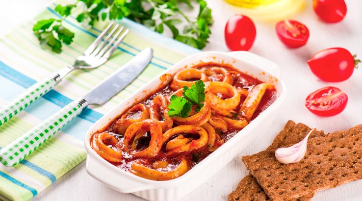 Кальмар з капустою