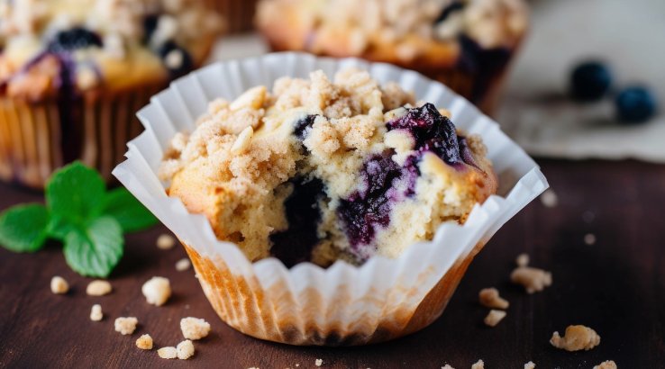 Мафіни зі штрейзелем з лохиною