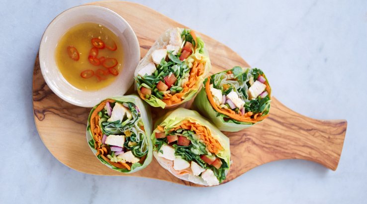 Спринг-роли з куркою і овочами