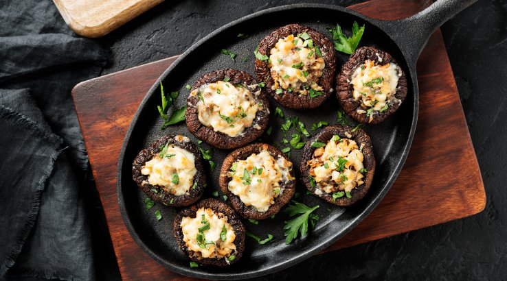 Фаршировані печериці з м’ясом
