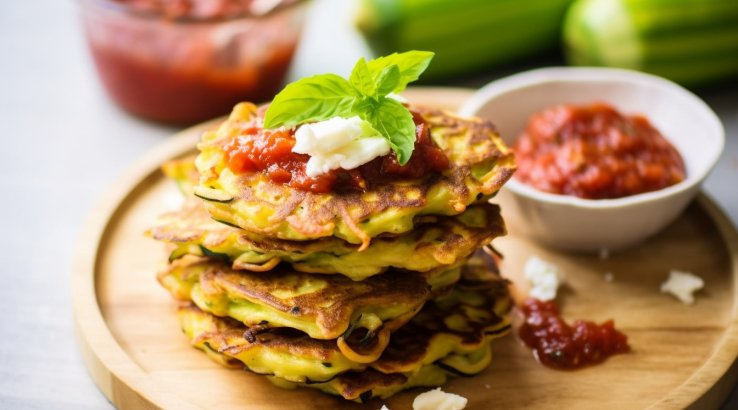 Жареные кабачки с оливковой пастой