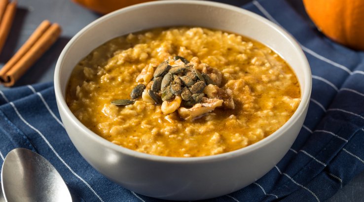 Нічна вівсянка з гарбузом