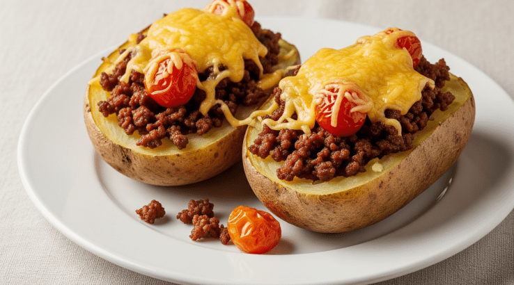 Картопля з фаршем і томатами