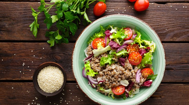 салат з гречкою