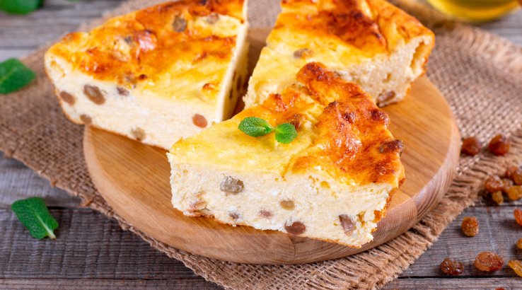 Творожная запеканка с вермишелью