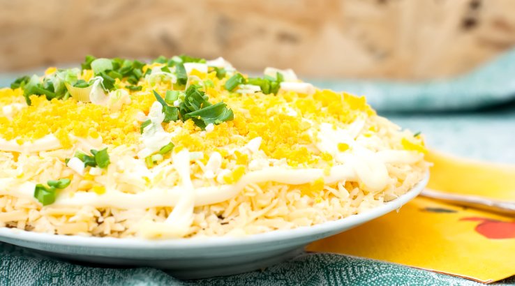 Новорічний салат з печінкю