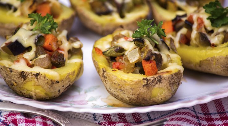 Запечена картопля з куркою