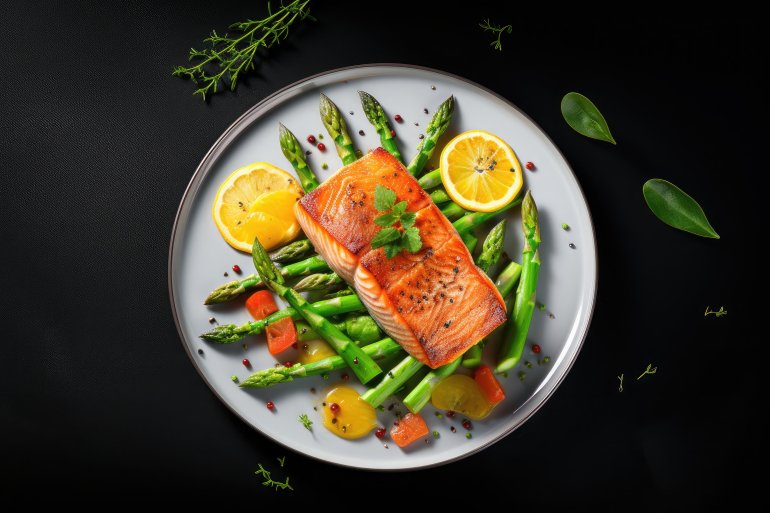 Запечений лосось з&nbsp;овочами