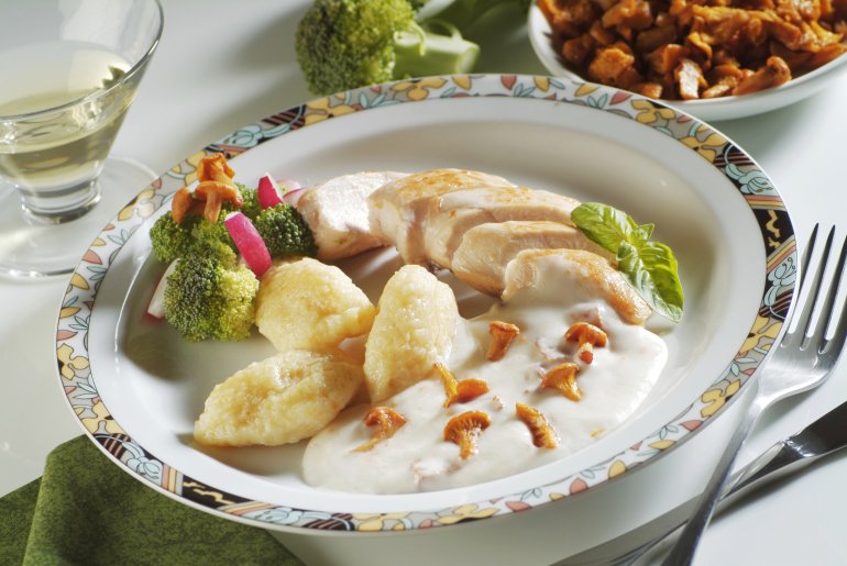 Курятина з&nbsp;галушками