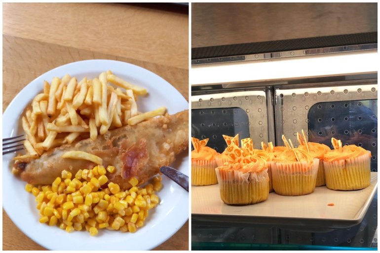 Фиш-энд-чипс, сырные маффины