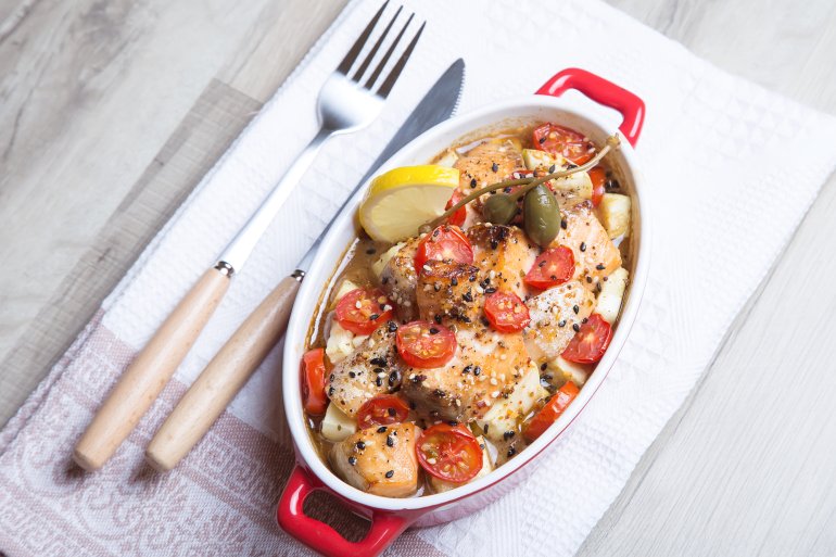 Рибна запіканка з&nbsp;томатами