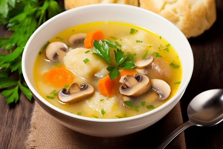 Грибна юшка з&nbsp;картопляними галушками