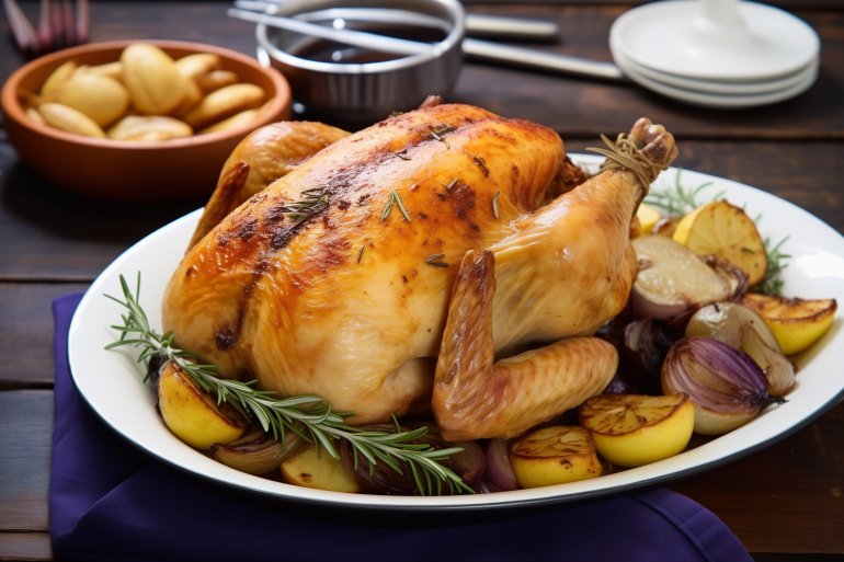 Курка на&nbsp;овочевій подушці