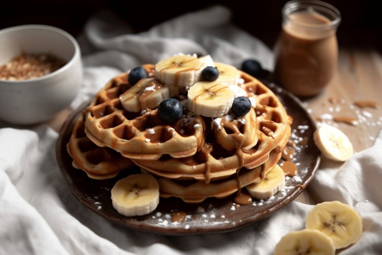 Бананові вафлі