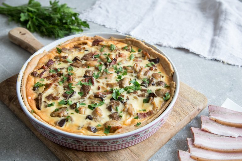 Кіш з&nbsp;куркою та&nbsp;грибами