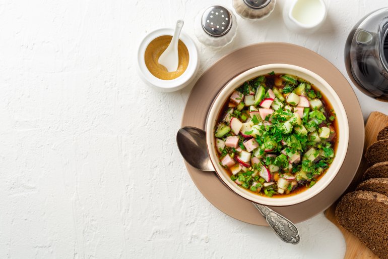 Холодный суп с&nbsp;килькой в&nbsp;томате