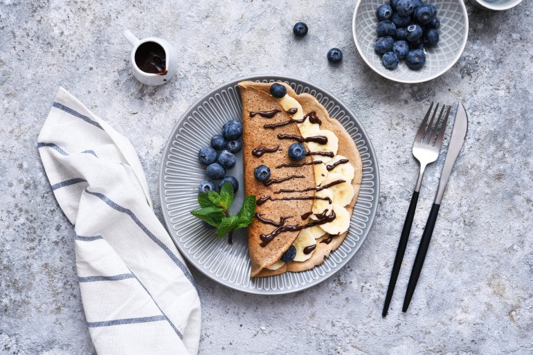 Овсяный блин со&nbsp;сладкой начинкой