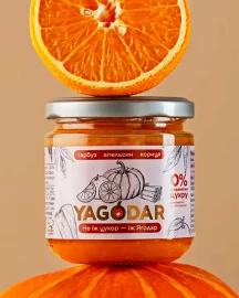 Гарбузовий джем без цукру з апельсином та корицею Yagodar, 210 г